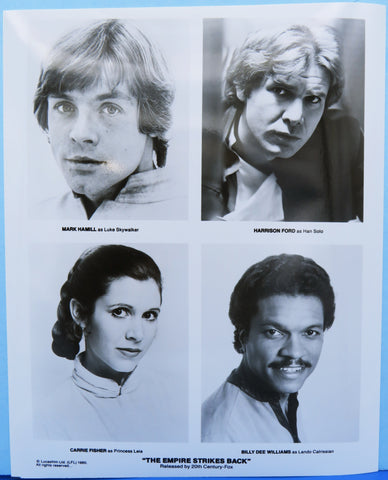 Press Still Photo Star Wars Empire Strikes Back - Mark Hamill Harrison Ford Carrie Fisher Billy Dee Williams